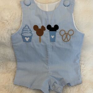Stitchy Fish Blue Disney Park Baby Romper
